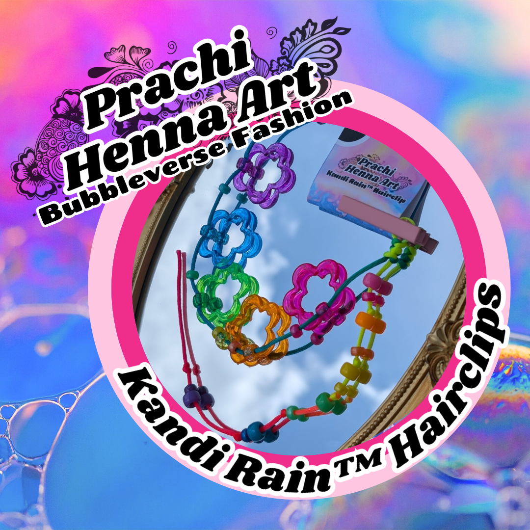 Pink Rainbow Flower Kandi Rain™ Hairclip
