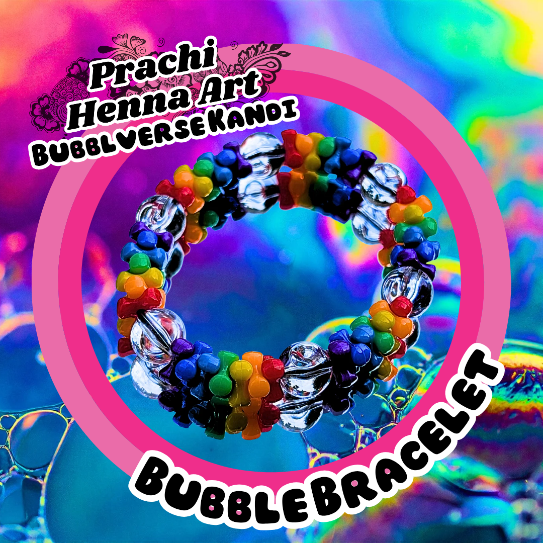 Rainbow Scales & Bubbles Bubbleverse Kandi Bracelet